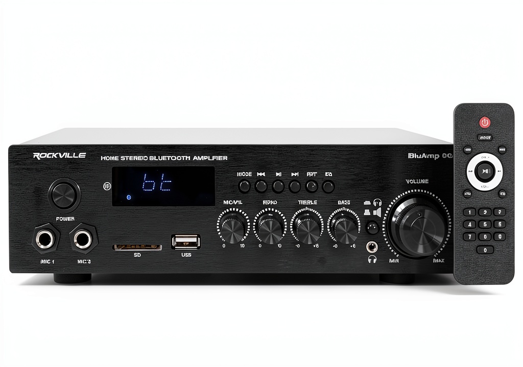 Rockville BLUAMP 90 60W Bluetooth Receiver front view