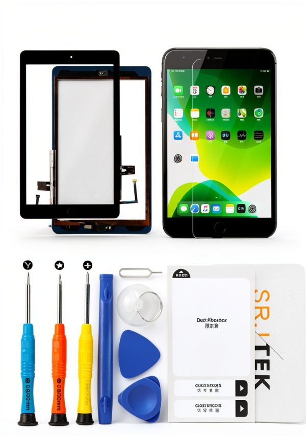 SRJTEK Gray iPad 9.7 Tempered Glass Replacement-6