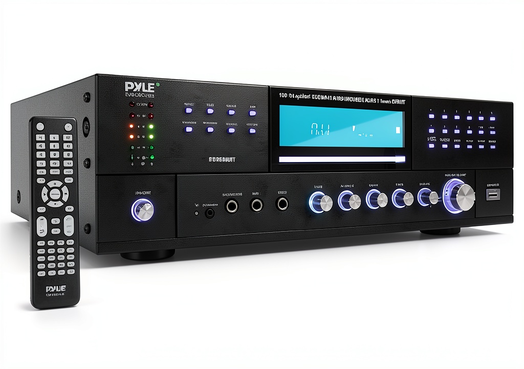 Pyle Bluetooth home theater receiver installed in a living room setup