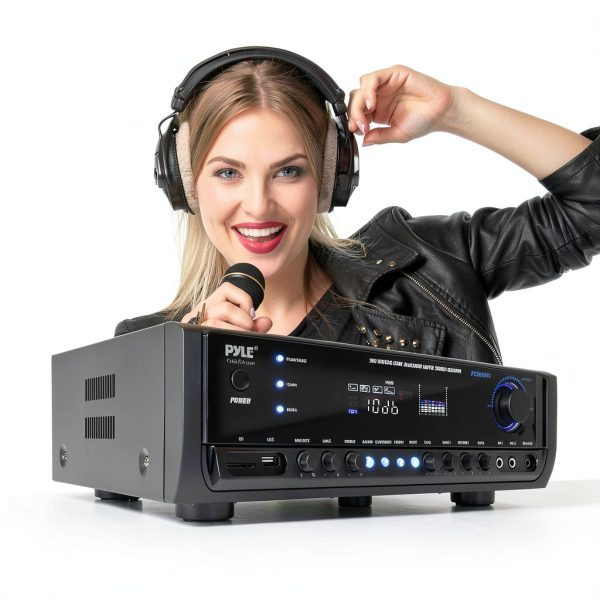 Pyle Stereo Receiver 300W Bluetooth Home Audio-3