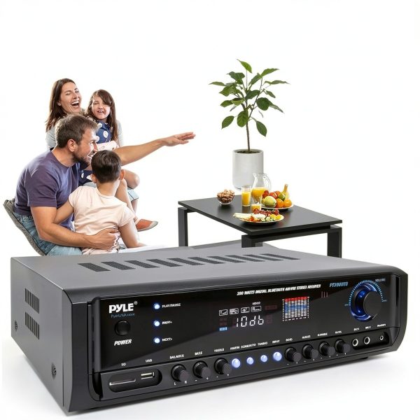Pyle Stereo Receiver 300W Bluetooth Home Audio-4