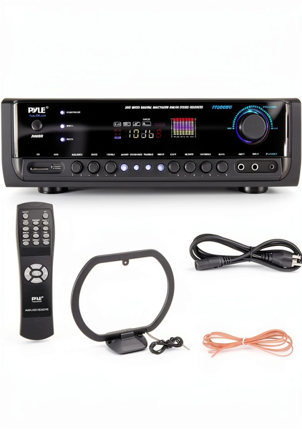 Pyle Stereo Receiver 300W Bluetooth Home Audio-2
