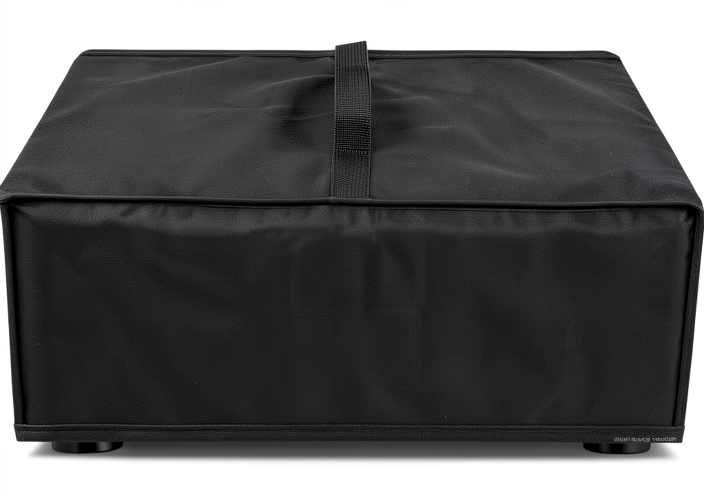 Stereo receiver covered with waterproof nylon in a living room