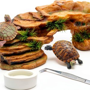 Kathson Turtle Basking Platform Rock Set 3 pcs Brown/Gray-0
