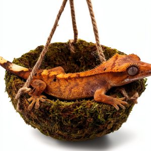 Handmade Crested Gecko Tank Decor ORBIDYN Reptile Hammock Natural Moss-0