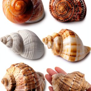 Large Hermit Crab Shells WeDoSoy 5PCS Sea Conch Medium‑Large-0